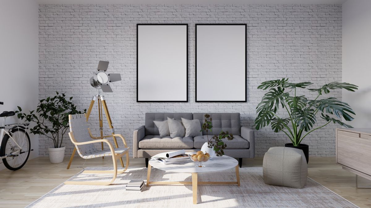 Elegantly designed living room showcasing a completed interior design project