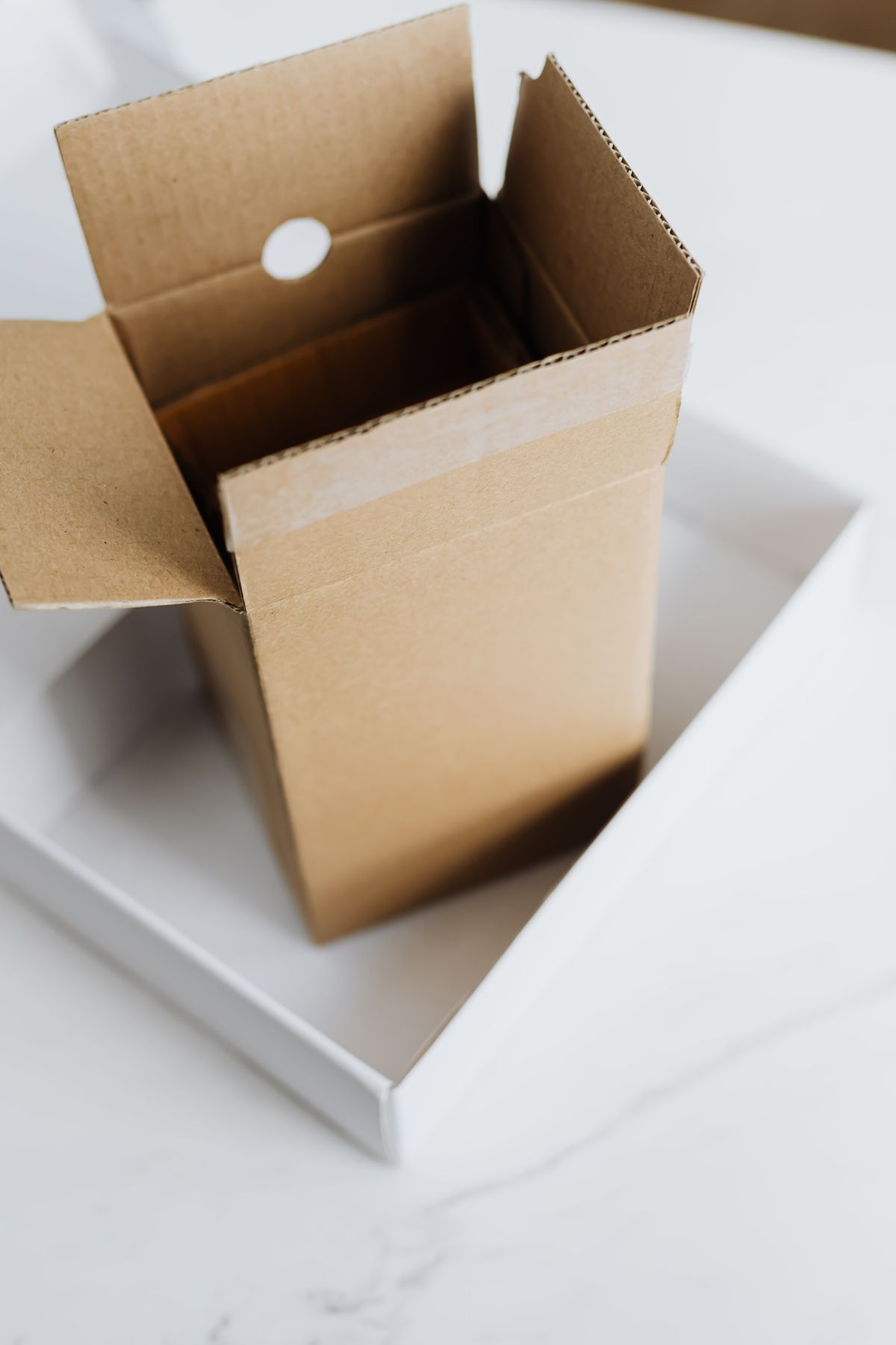 Stack of packed parcels ready for courier collection from an online store